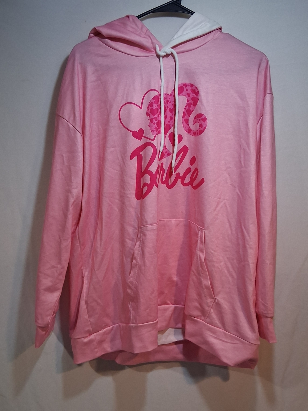 Barbie Light Pink Hooded Graphic Pullover